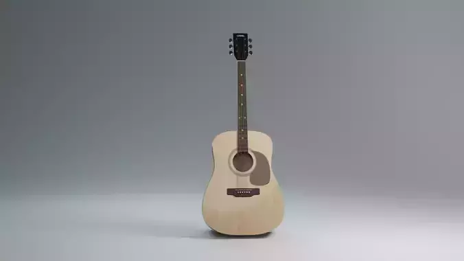 acoustic guitar 3D model