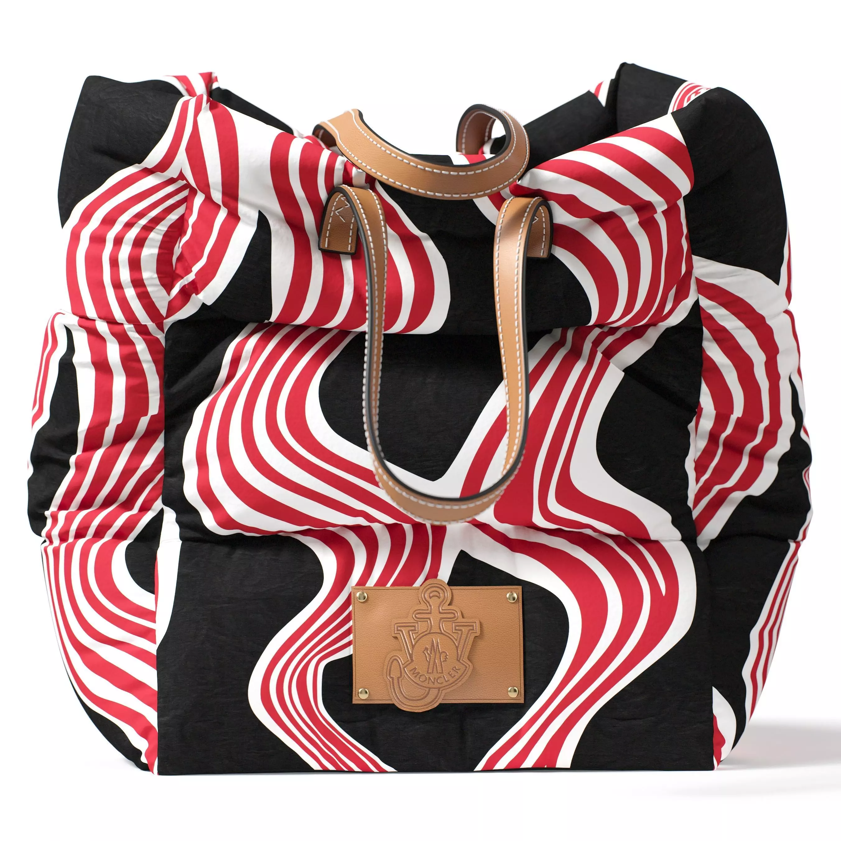 Moncler JW Anderson Tote Bag Pattern pose 04 3D model_0