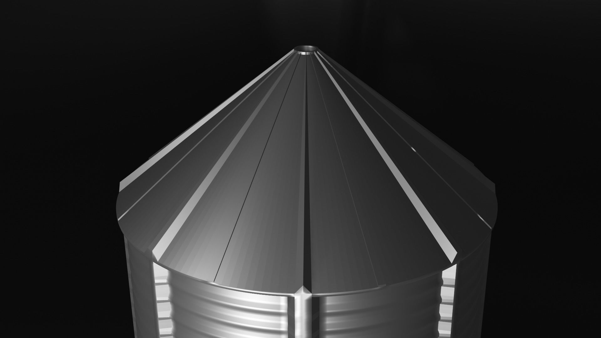 Hopper Bin 29ft Low-poly 3D model_3