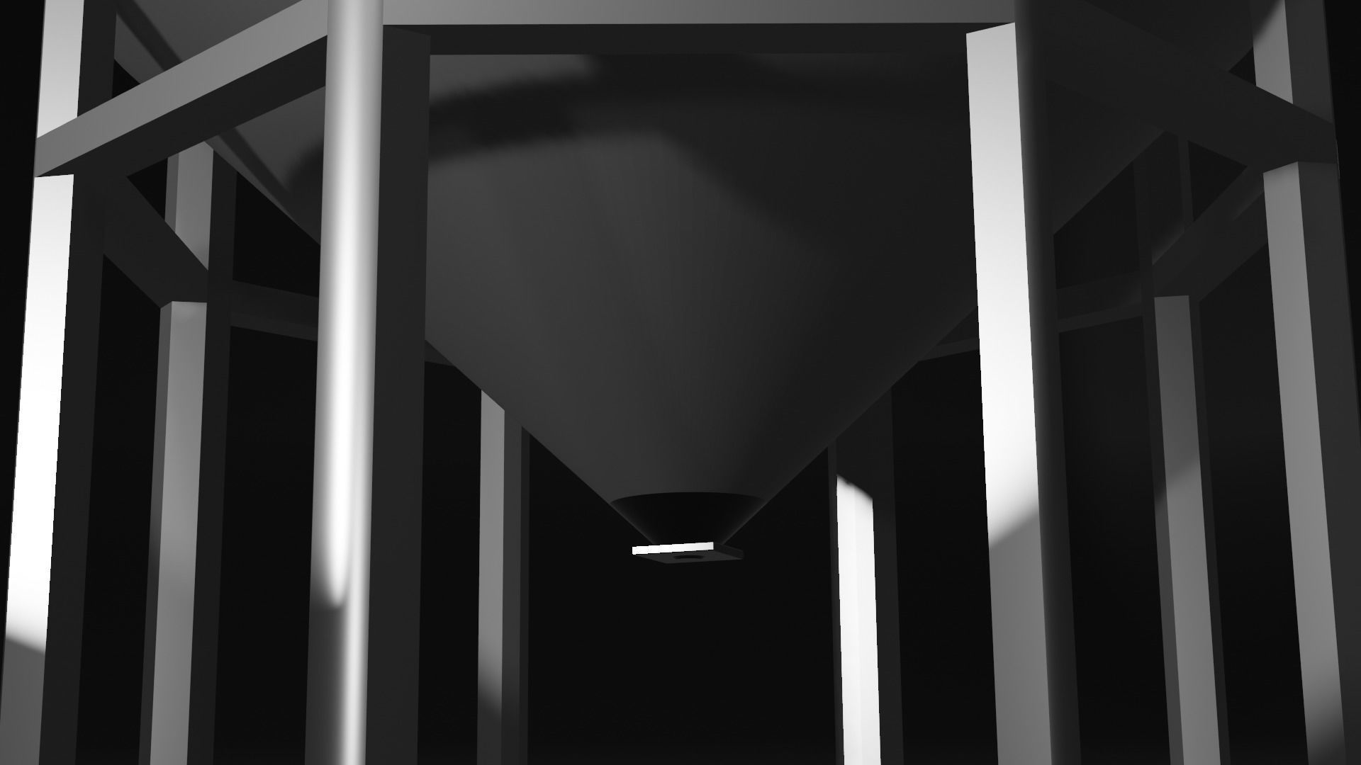 Hopper Bin 29ft Low-poly 3D model_2