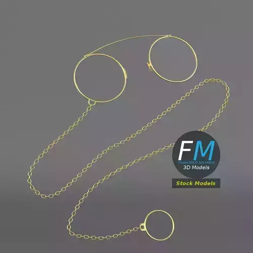 Pince-nez spectacles 3D model