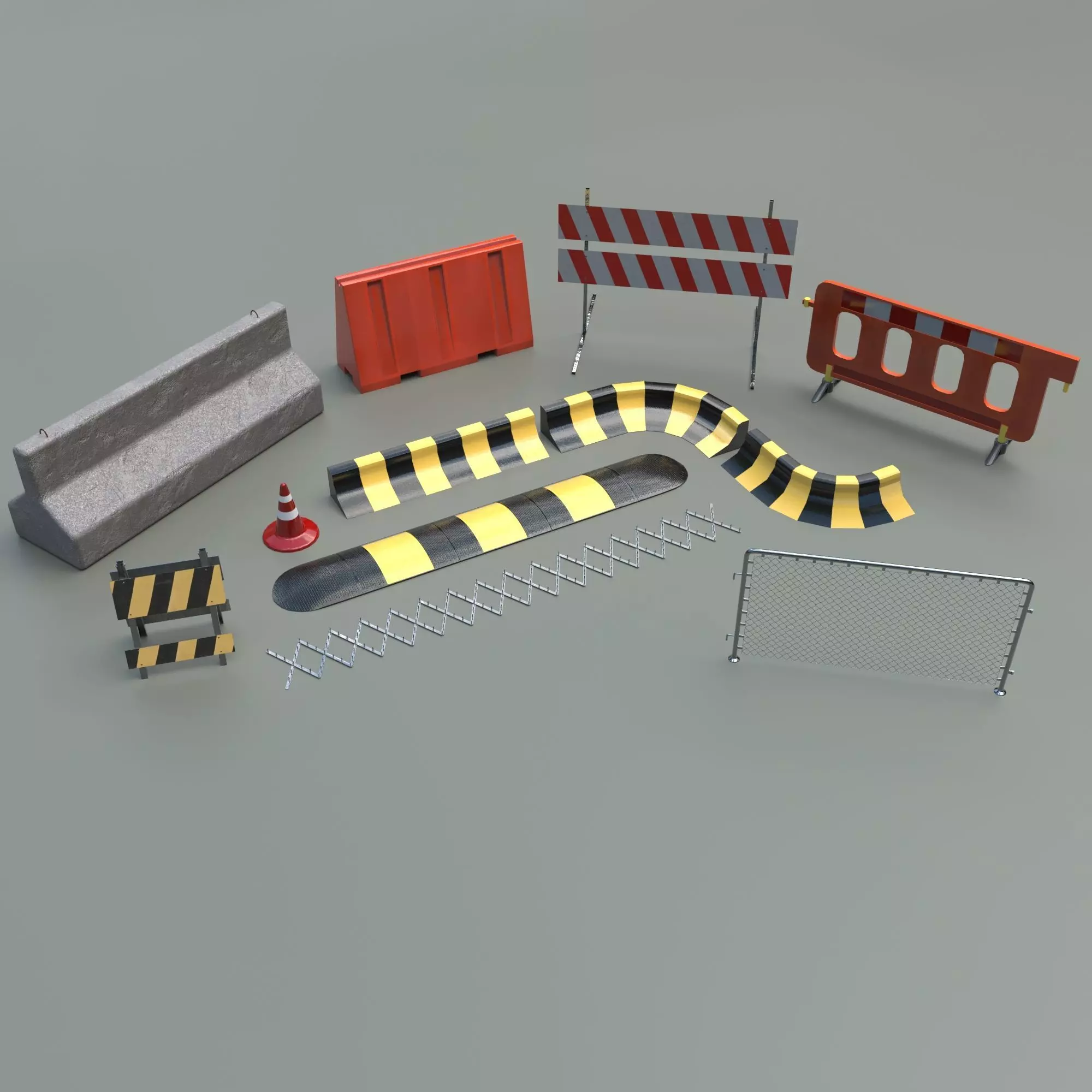 Roadblock Collection 01 3D model_0