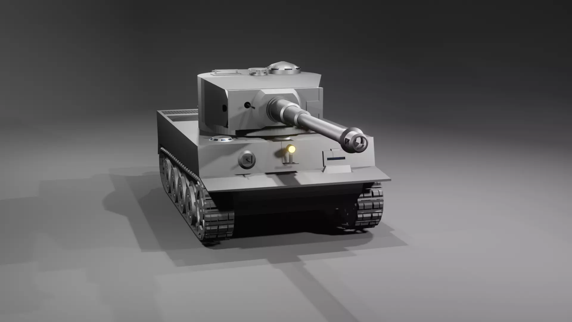 Tiger 1 low poly tank Low-poly 3D model