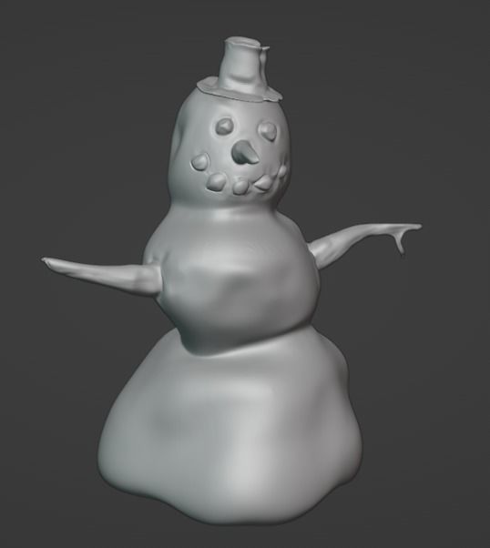 Snowman 3D model_1