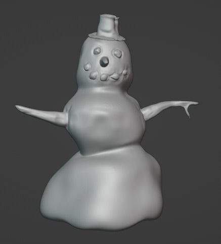 Snowman 3D model_3