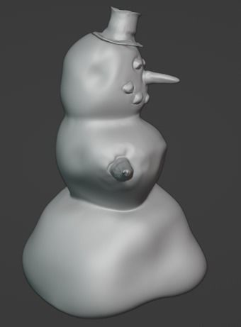 Snowman 3D model_2