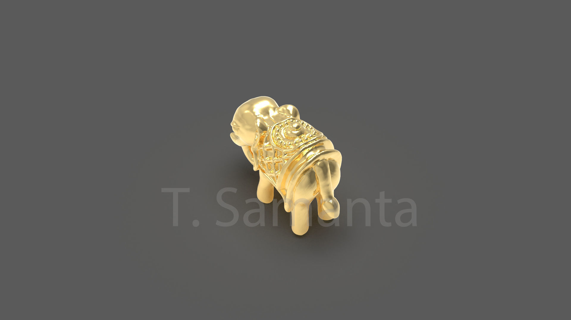 Elephant Pendent 28062022 3D print model_7