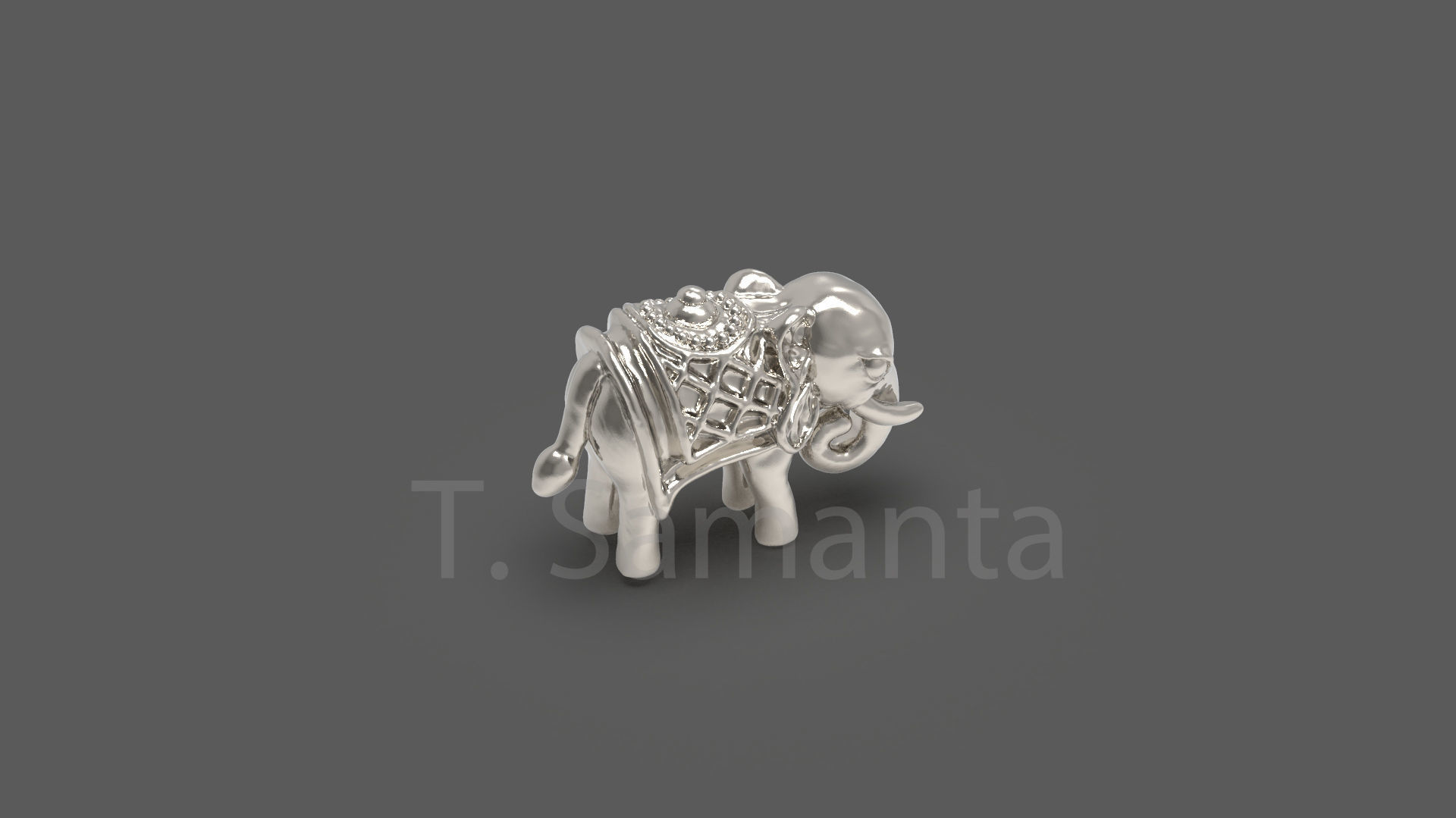 Elephant Pendent 28062022 3D print model_8
