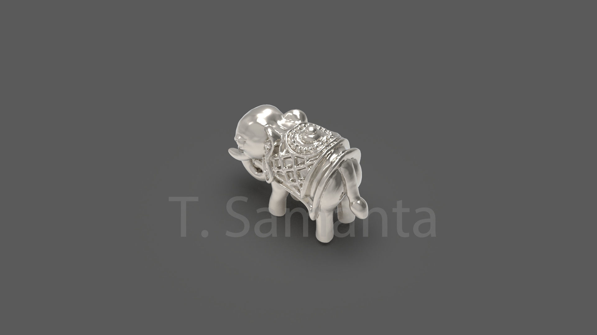 Elephant Pendent 28062022 3D print model_10