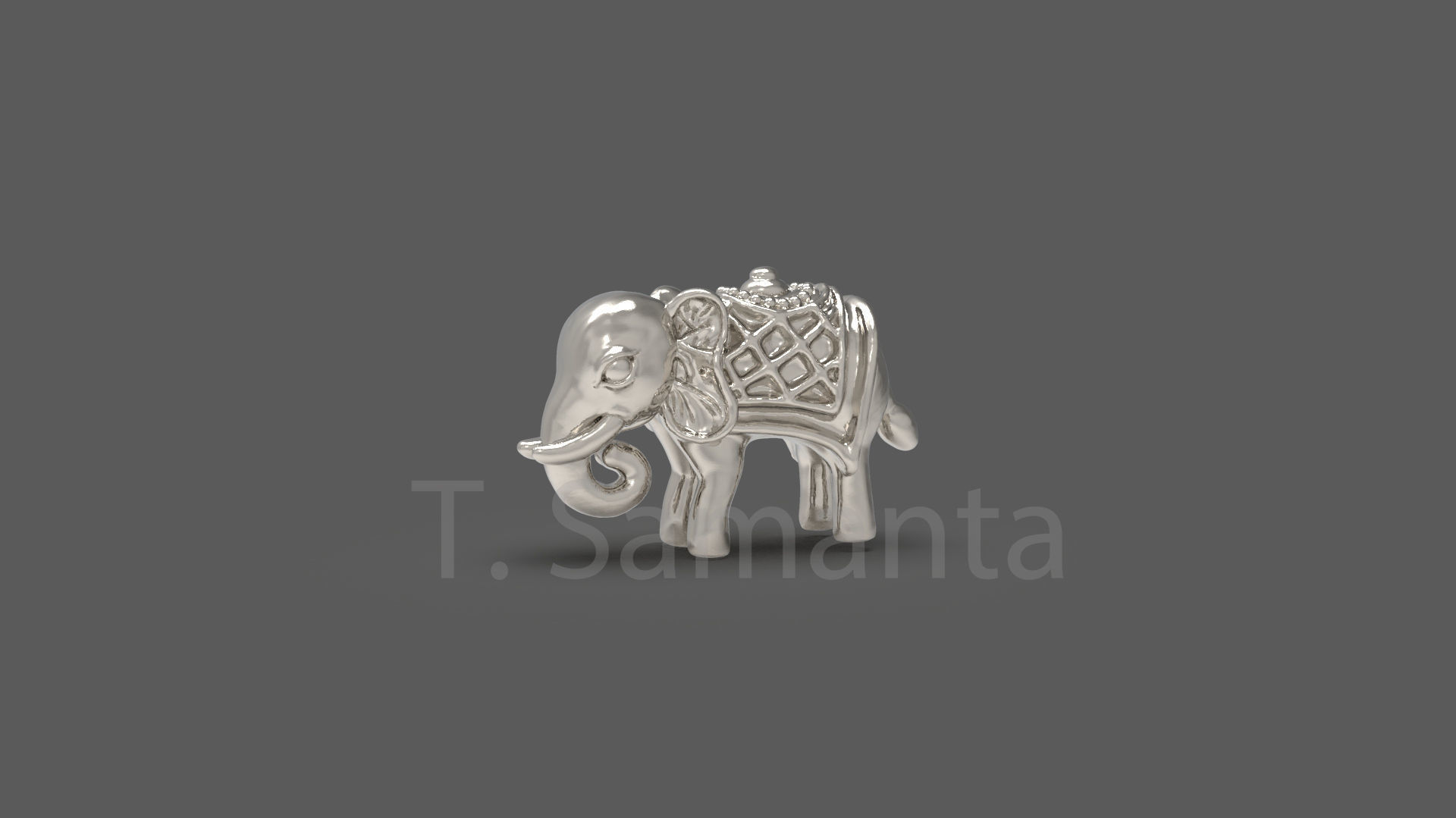 Elephant Pendent 28062022 3D print model_9
