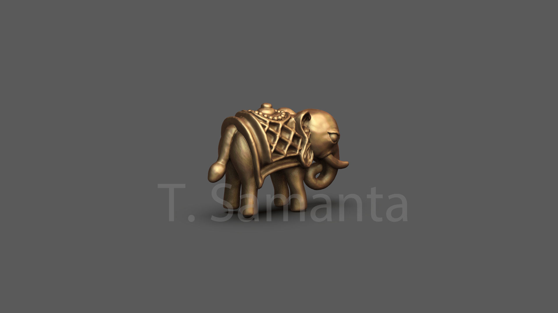 Elephant Pendent 28062022 3D print model_3