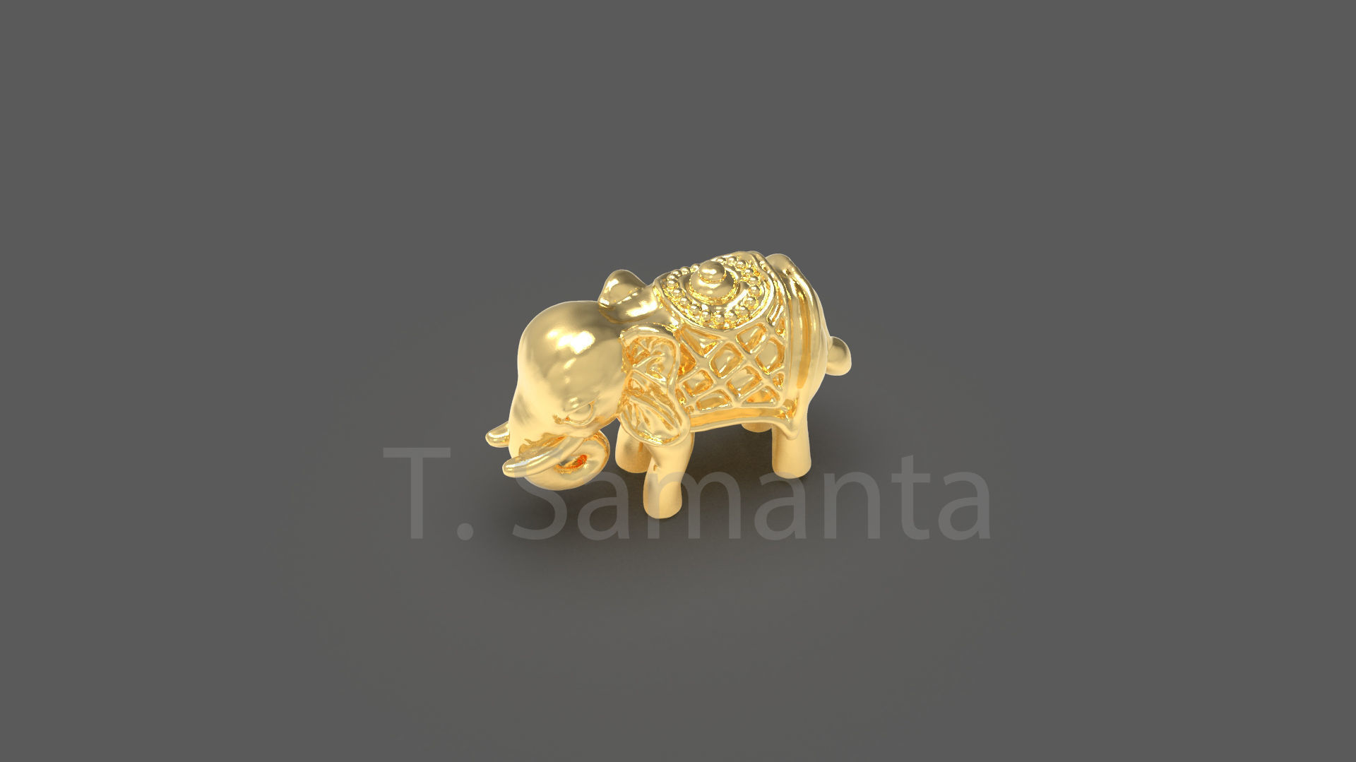 Elephant Pendent 28062022 3D print model_6