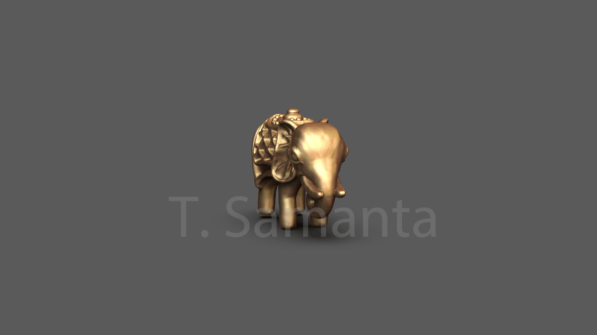 Elephant Pendent 28062022 3D print model_4