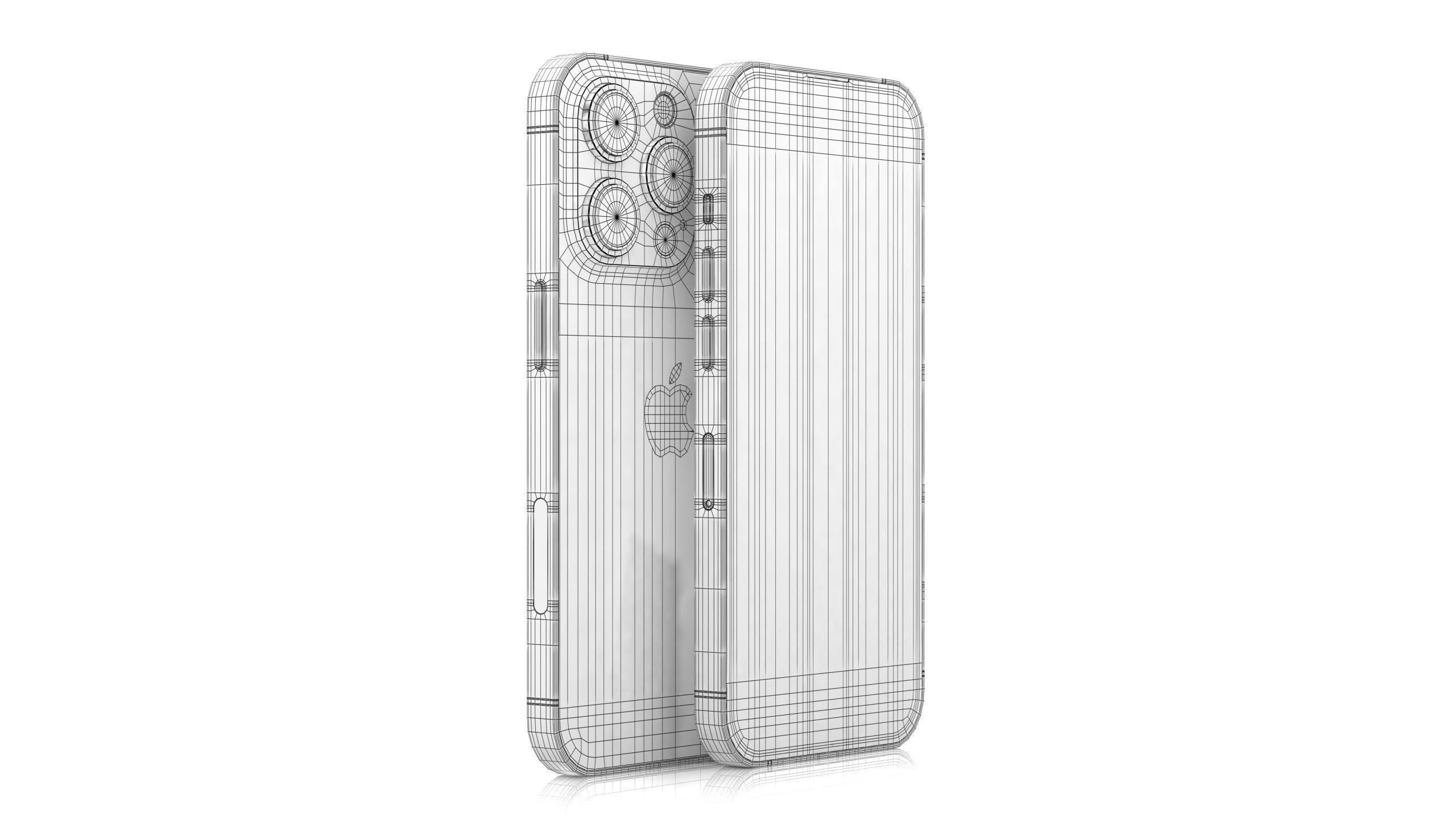 Apple iPhone 14 Pro Deep Purple Low-poly 3D model_13