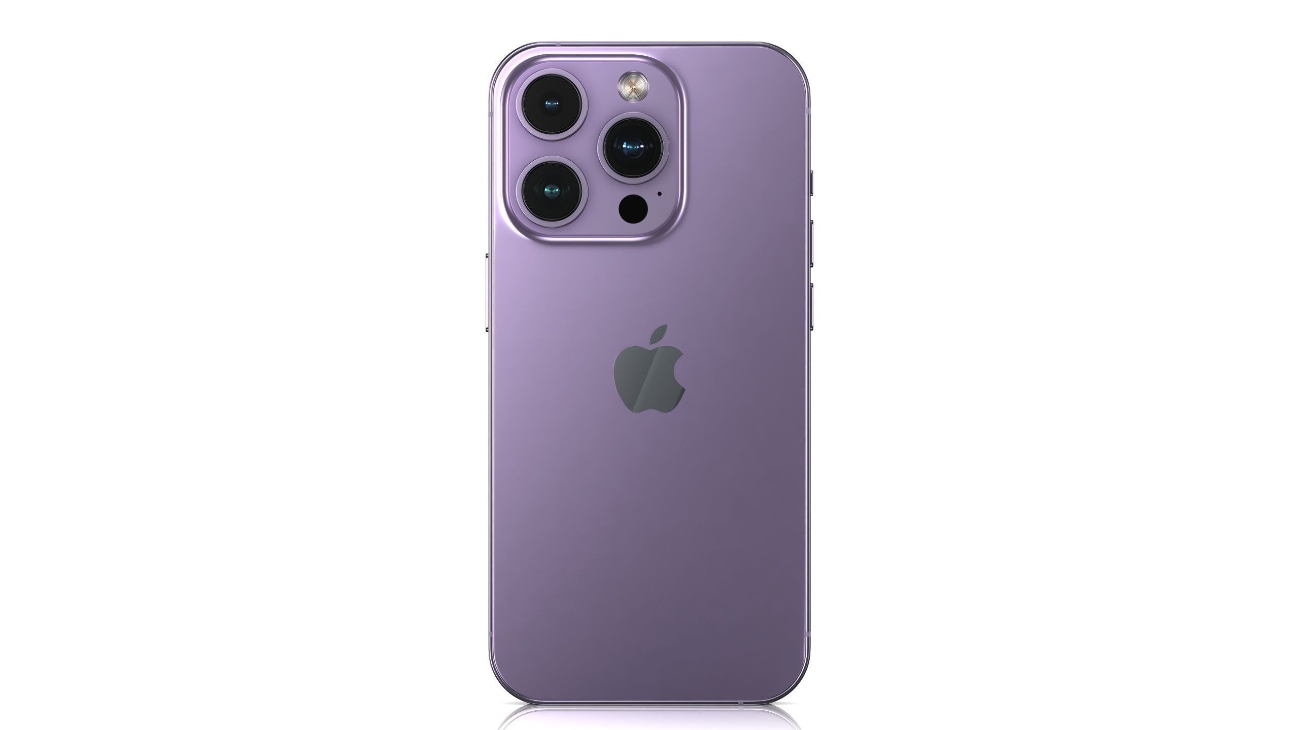 Apple iPhone 14 Pro Deep Purple Low-poly 3D model_2
