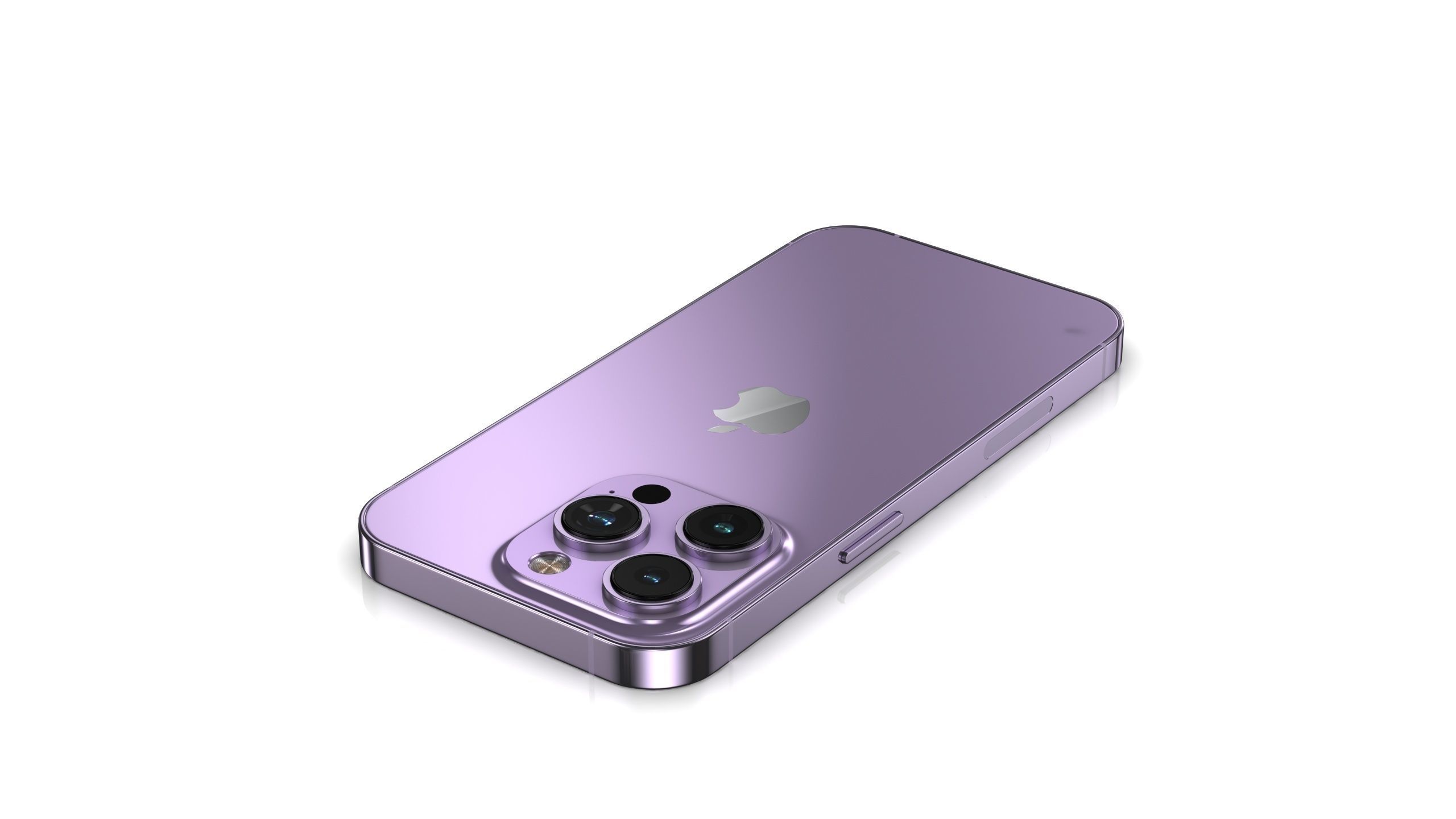 Apple iPhone 14 Pro Deep Purple Low-poly 3D model_7