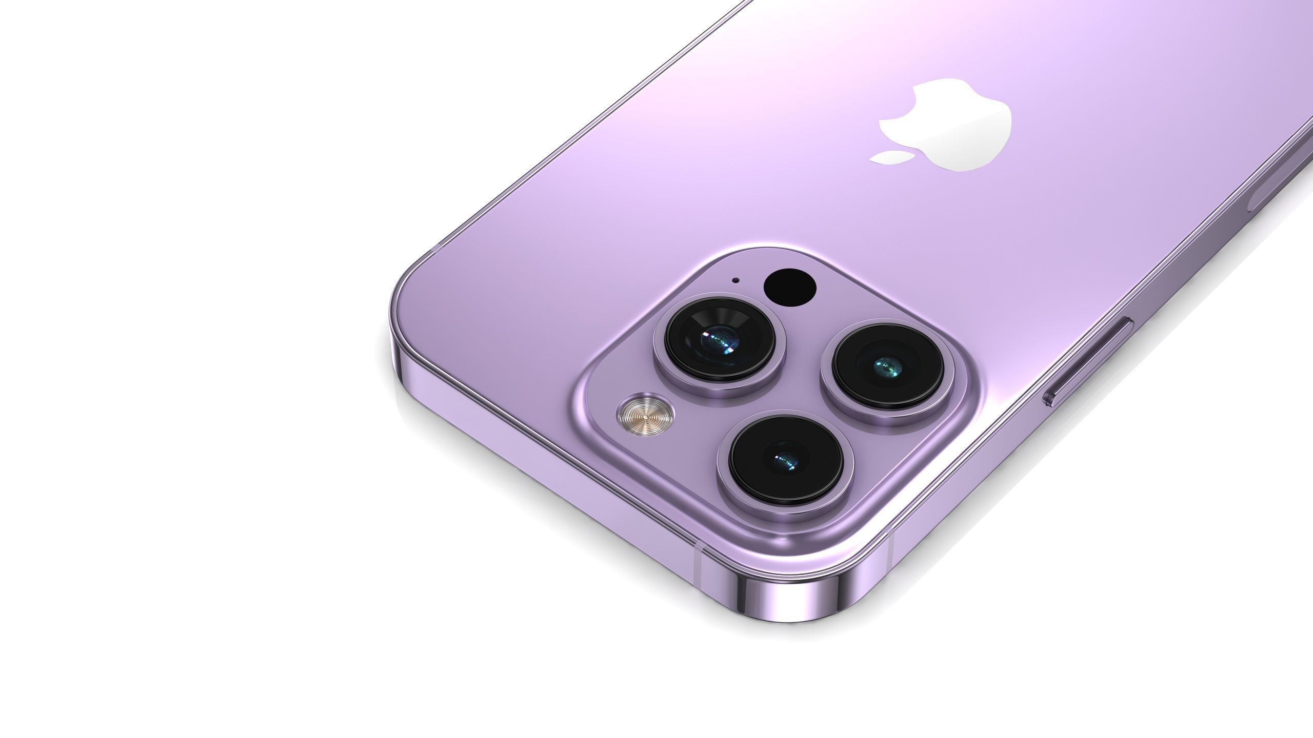 Apple iPhone 14 Pro Deep Purple Low-poly 3D model_11