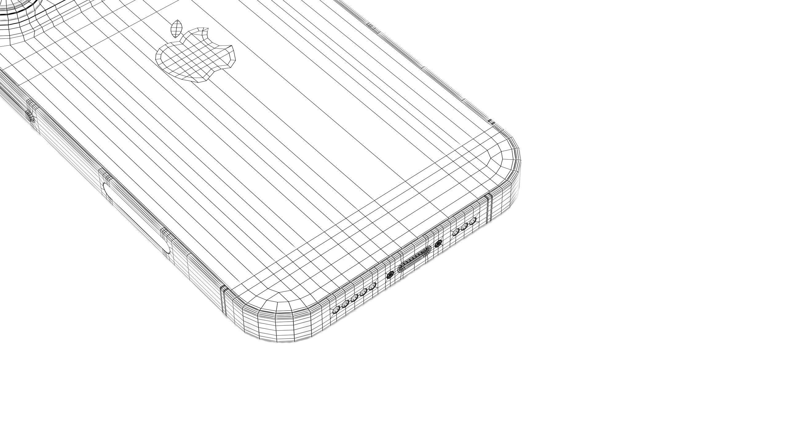 Apple iPhone 14 Pro Deep Purple Low-poly 3D model_25