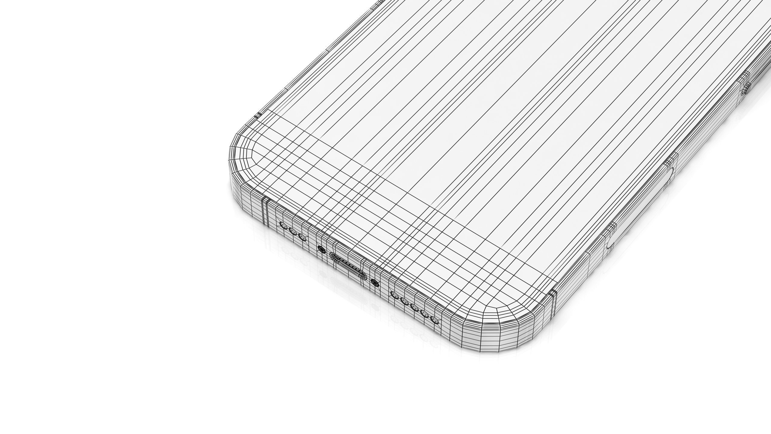 Apple iPhone 14 Pro Deep Purple Low-poly 3D model_22