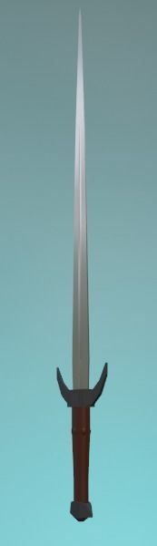Low Poly Shortsword sword Low-poly 3D model_1