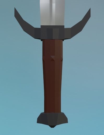 Low Poly Shortsword sword Low-poly 3D model_4