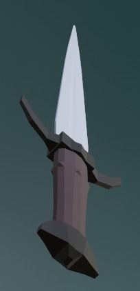 Low Poly Shortsword sword Low-poly 3D model_3