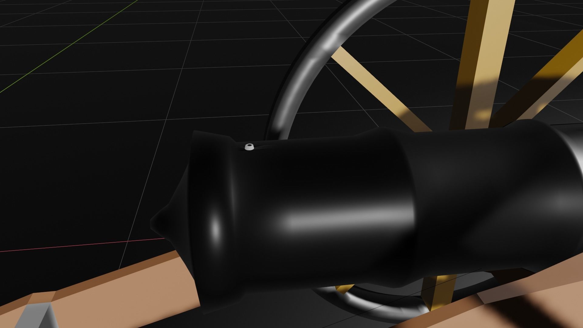 Cannon 19th century  Low-poly 3D model_2