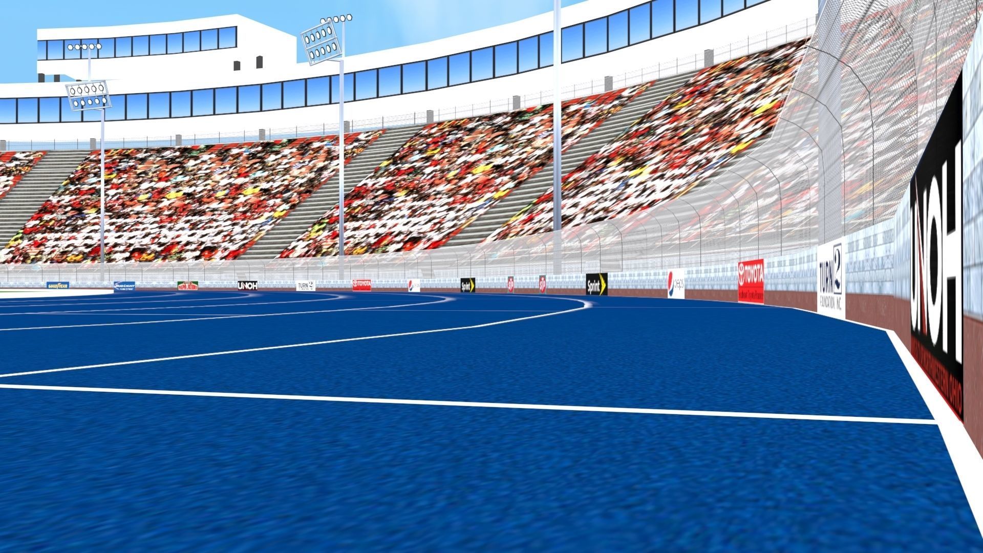 Athletics Track Stadium 3D Model Low-poly 3D model_4