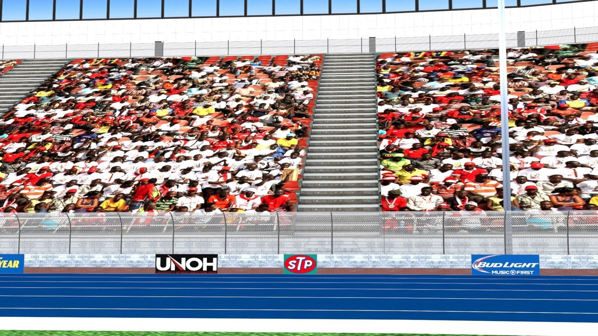 Athletics Track Stadium 3D Model Low-poly 3D model_18