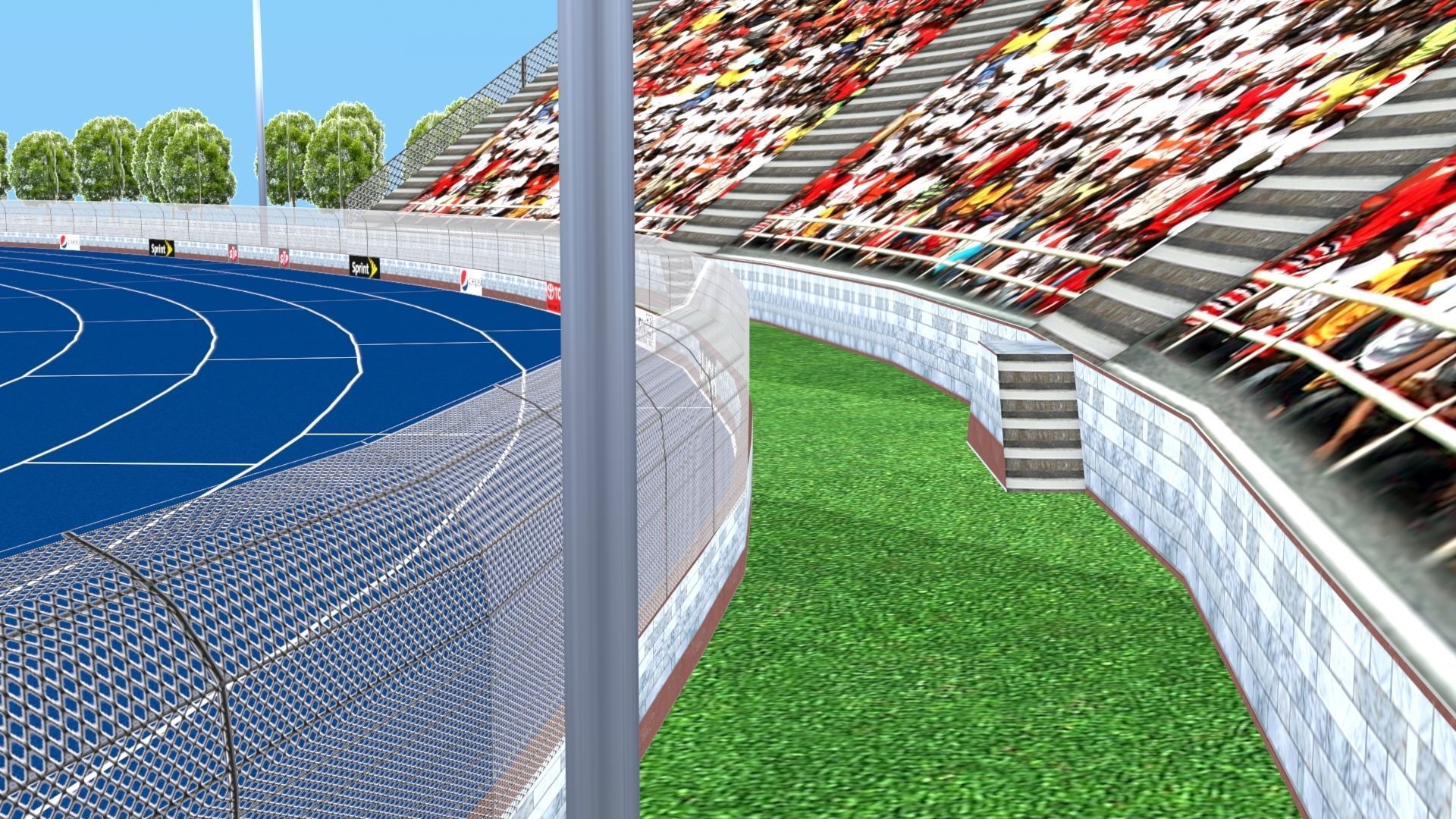 Athletics Track Stadium 3D Model Low-poly 3D model_15