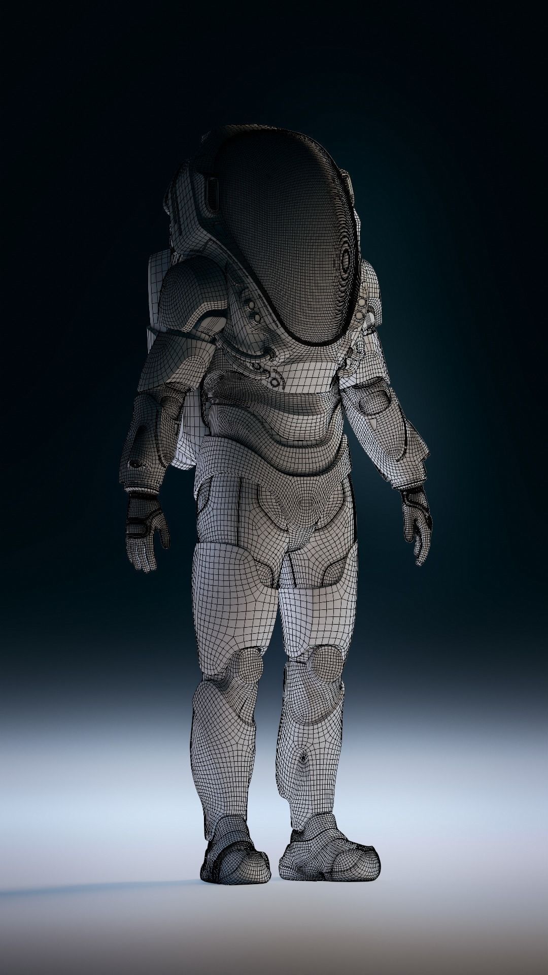 Stylised Sci-fi Spacesuit 3D model_4