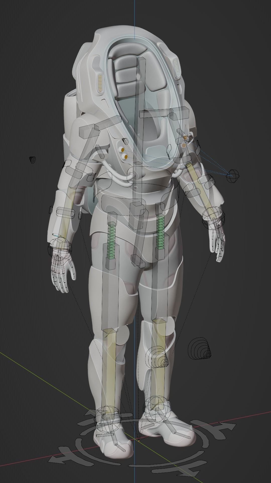 Stylised Sci-fi Spacesuit 3D model_14