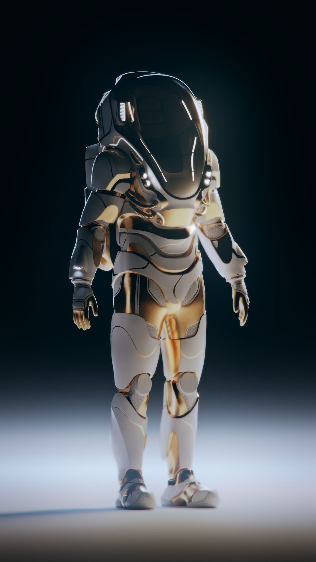 Stylised Sci-fi Spacesuit 3D model_2
