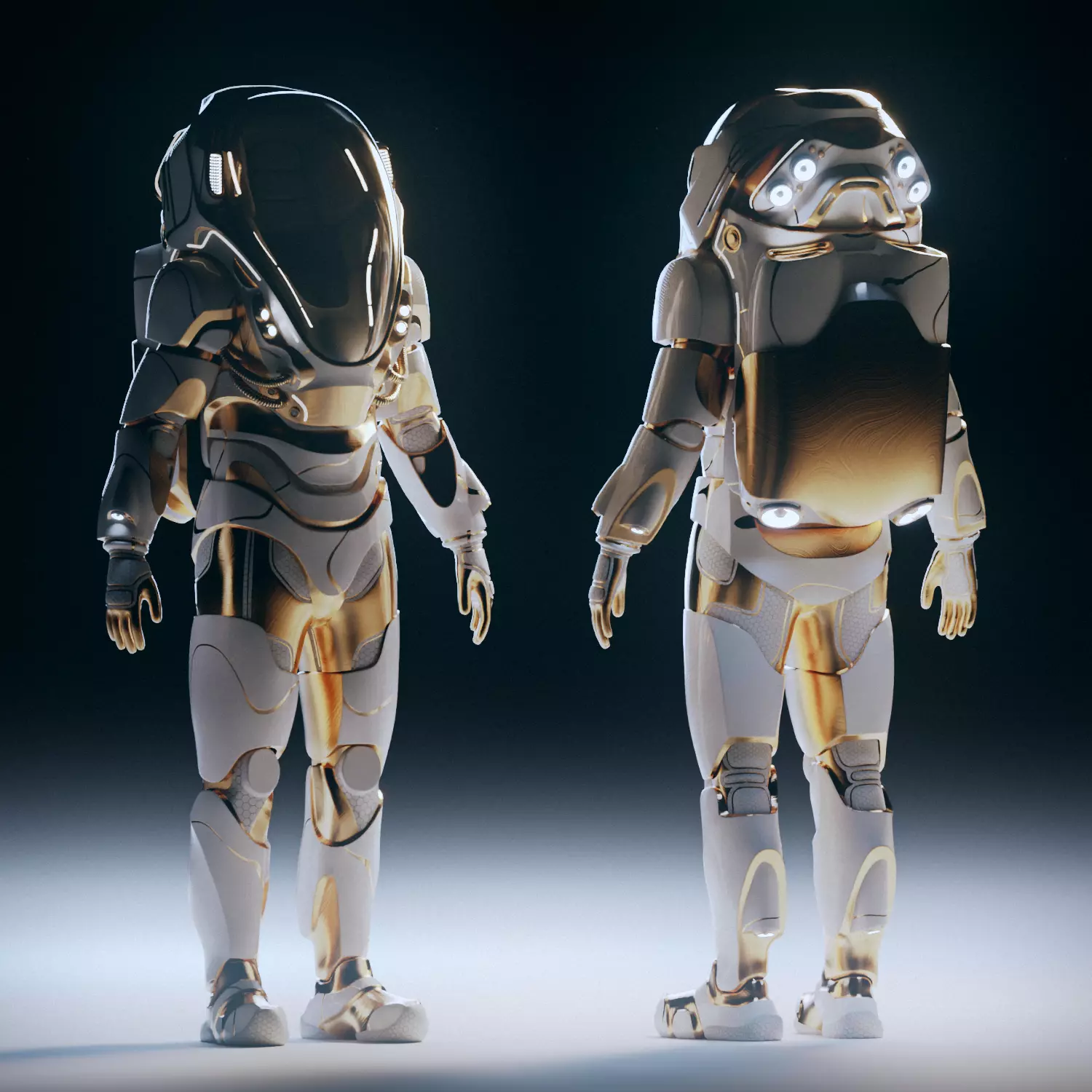 Stylised Sci-fi Spacesuit 3D model_0