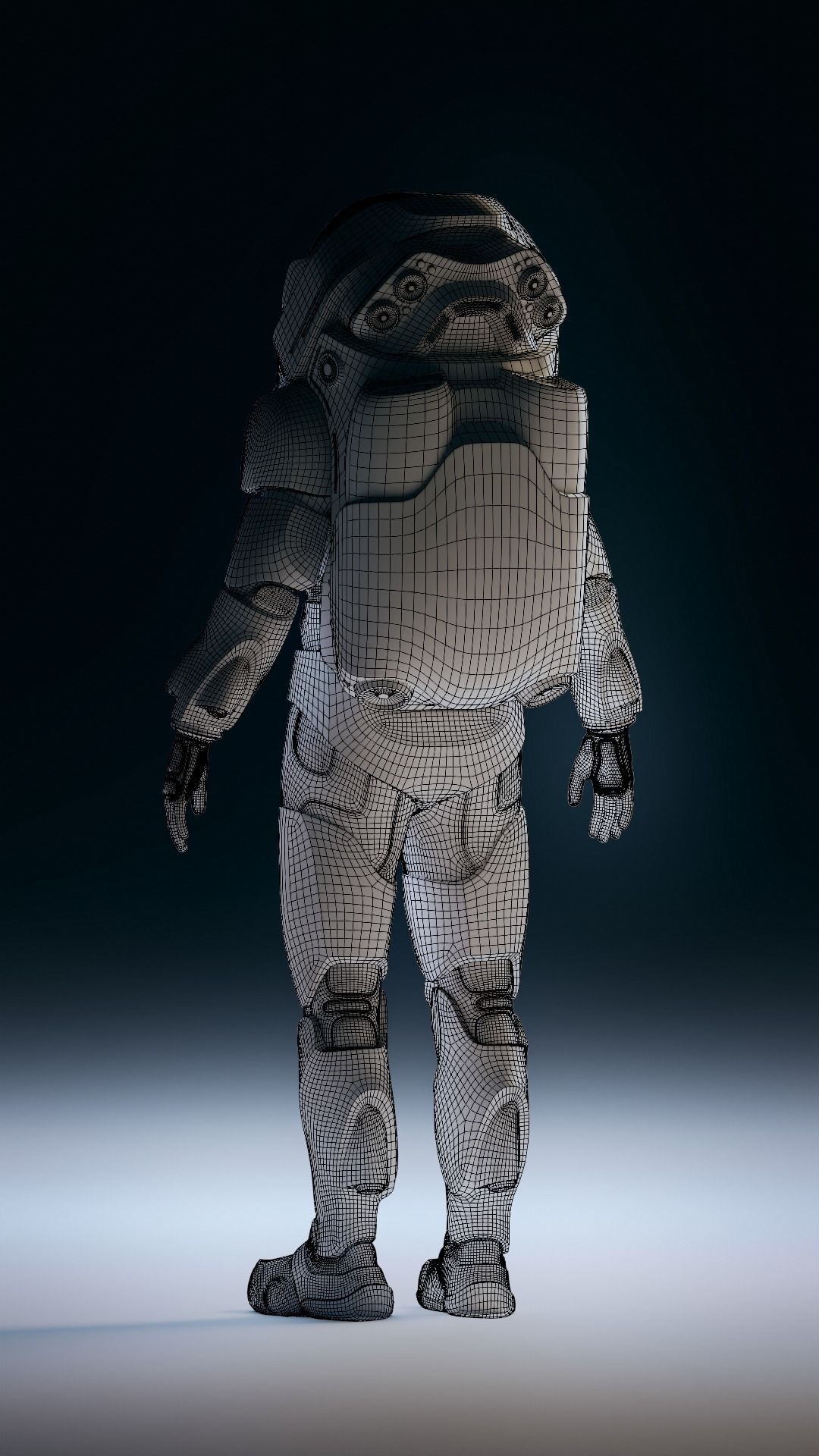Stylised Sci-fi Spacesuit 3D model_7