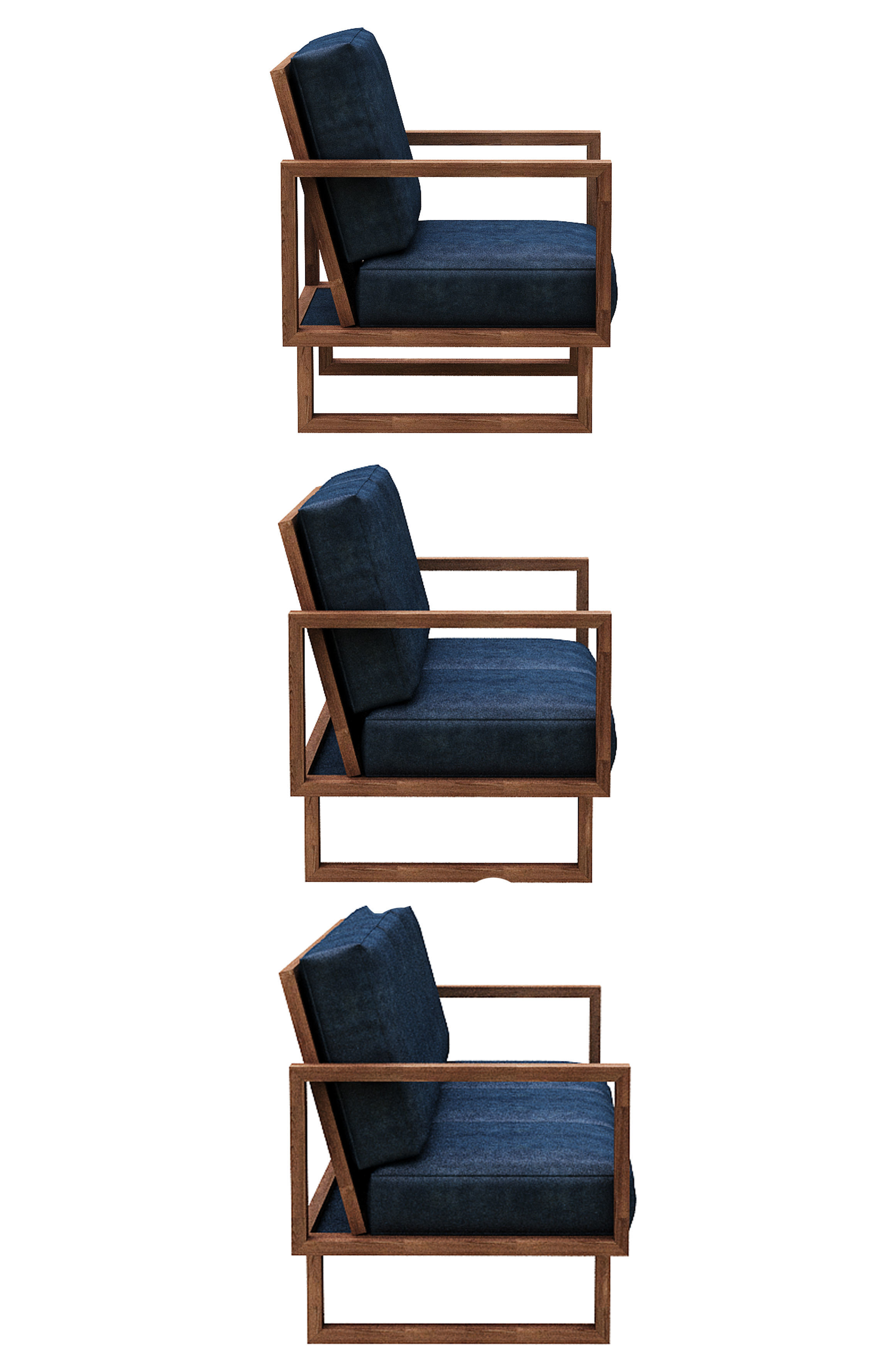 Sofa Colection 01 Low-poly 3D model_1