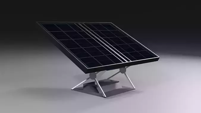 Hydropanel solar panel Low-poly 3D model