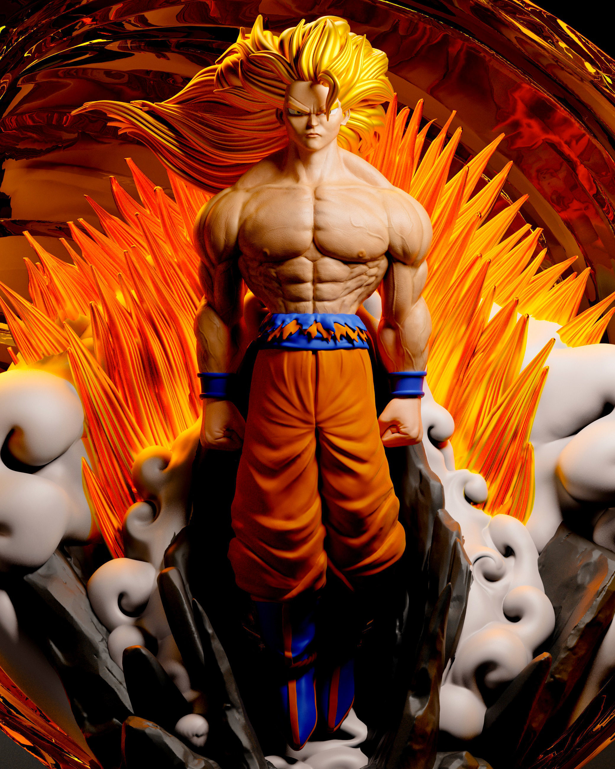 GOKU-Dragon ball 3D print model_3