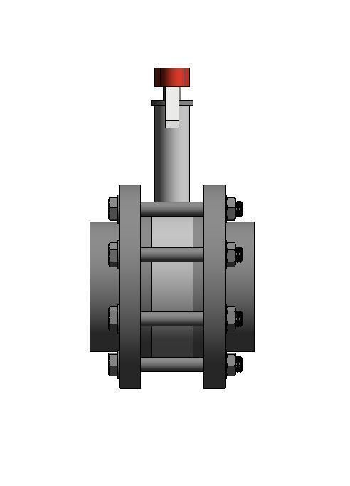 U-PVC BUTTERFLY VALVE - Auto size- Size - 50mm-250mm 3D print model_3