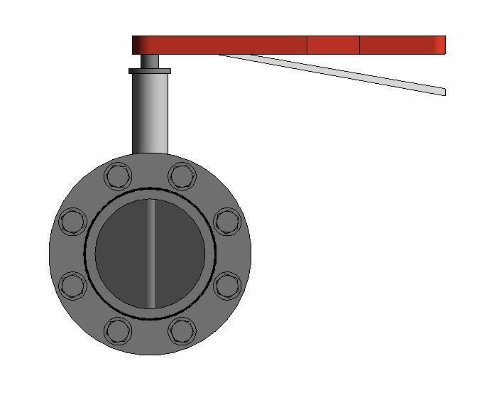 U-PVC BUTTERFLY VALVE - Auto size- Size - 50mm-250mm 3D print model_4