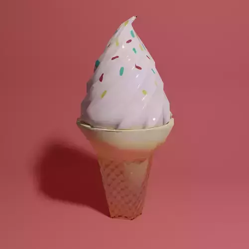 ice cream low poly 