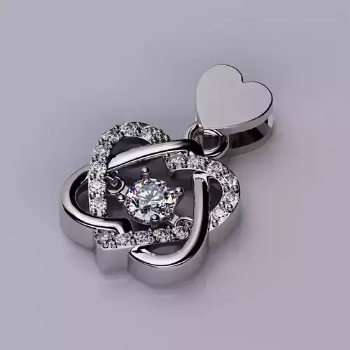 Pendant Dancing stone heart