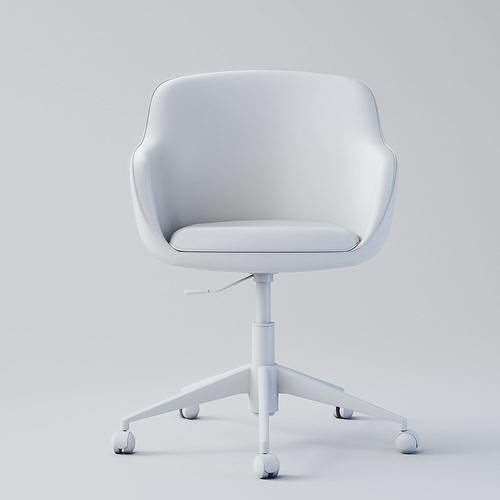 Office chair Low-poly 3D model 3