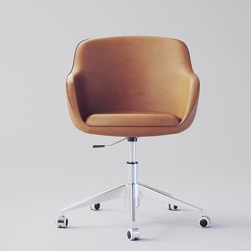 Office chair Low-poly 3D model 5