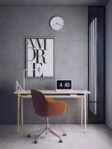 Office chair Low-poly 3D model