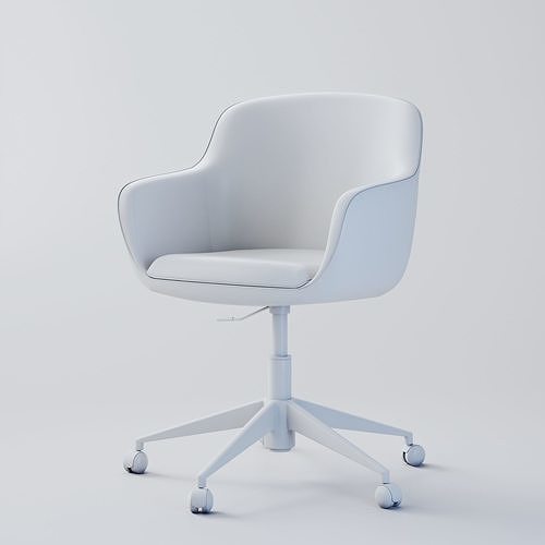 Office chair Low-poly 3D model 6