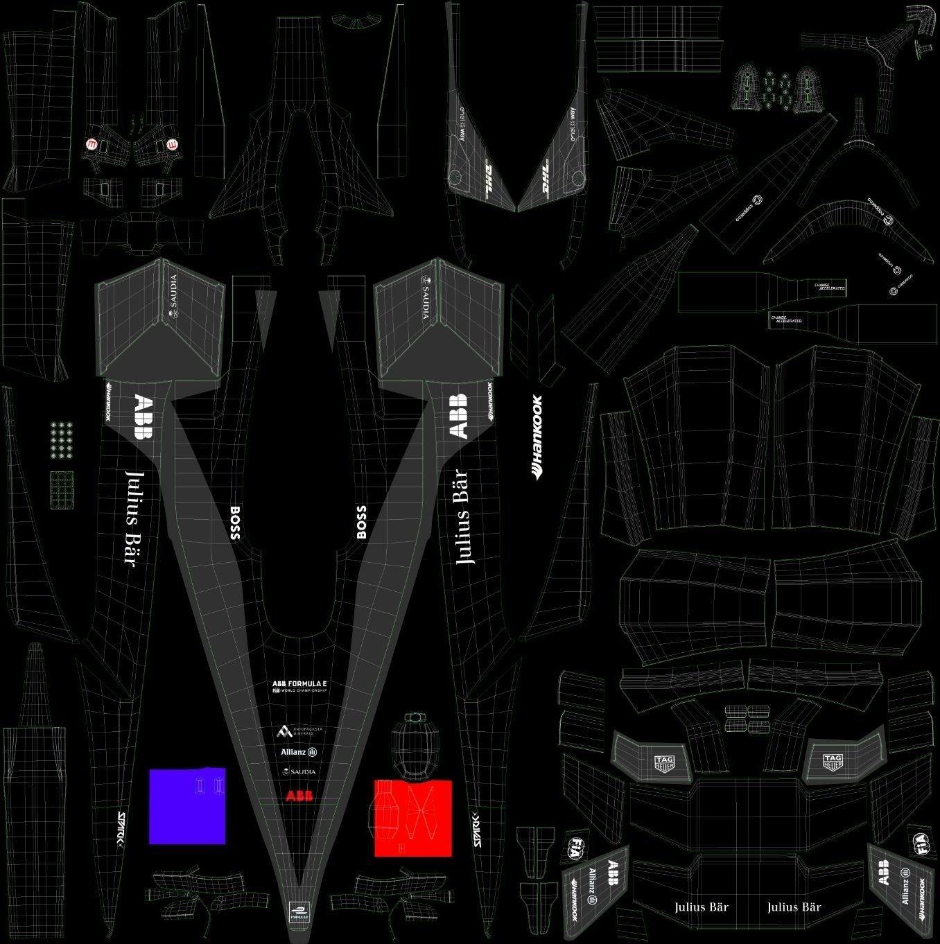 Formula E Gen3 2023 Template 3D model_14
