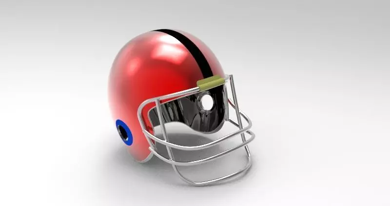 3D Helmet football 3D model_0