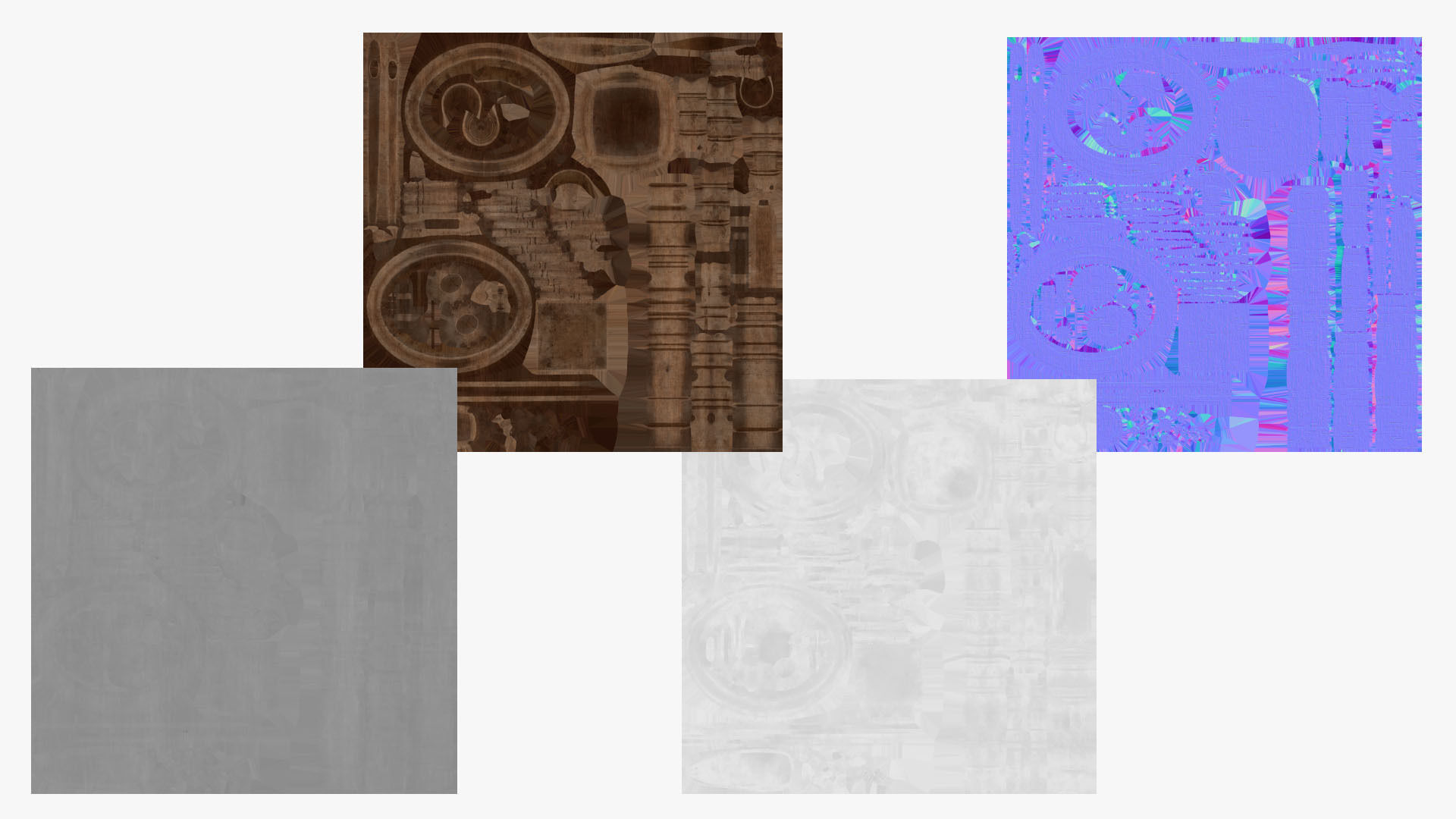 Spinning wheel Low-poly 3D model_29