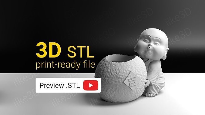 Buddha asian baby figurine 3D print model